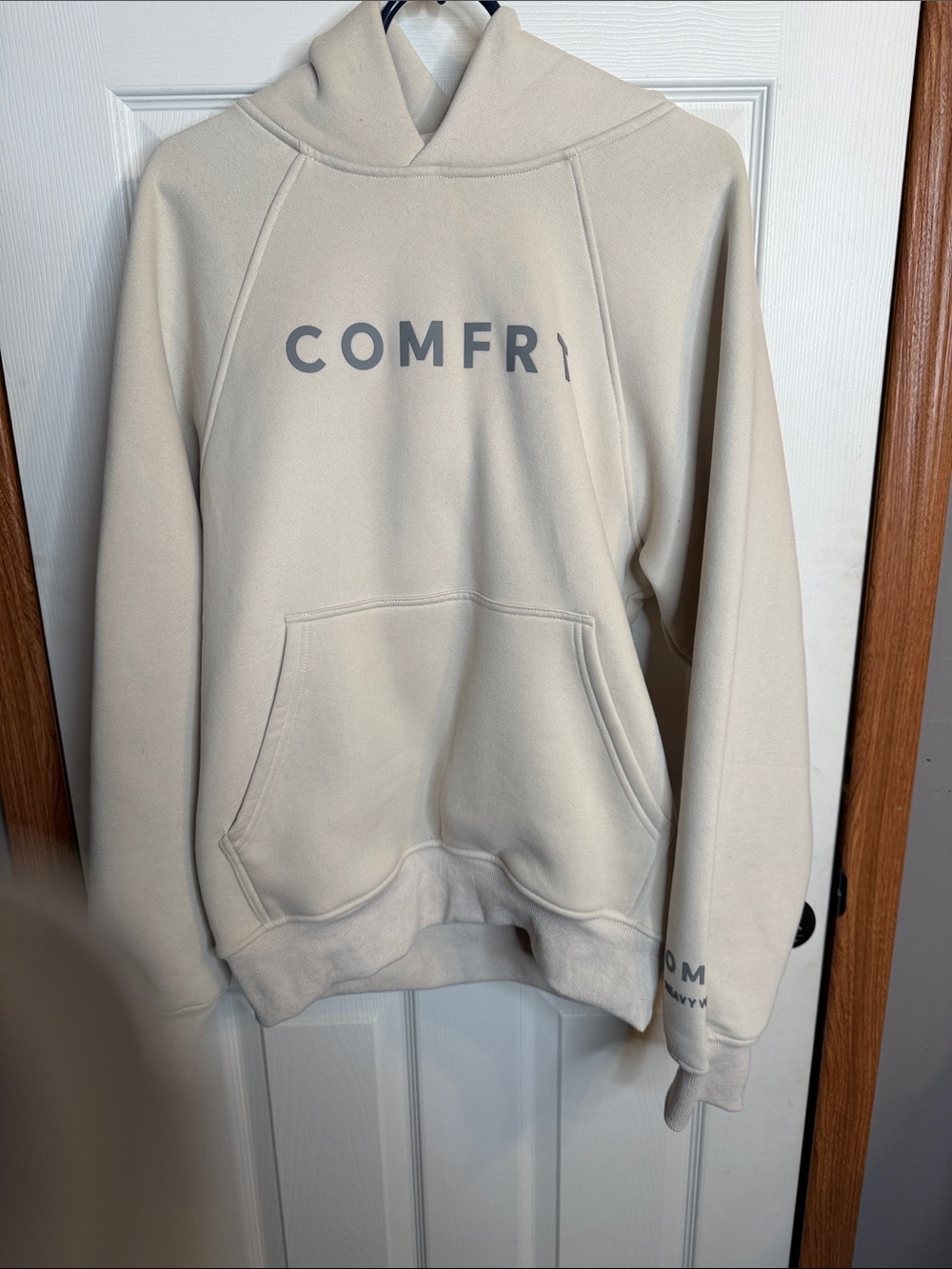 COMFRT  Cream Logo Hoodie